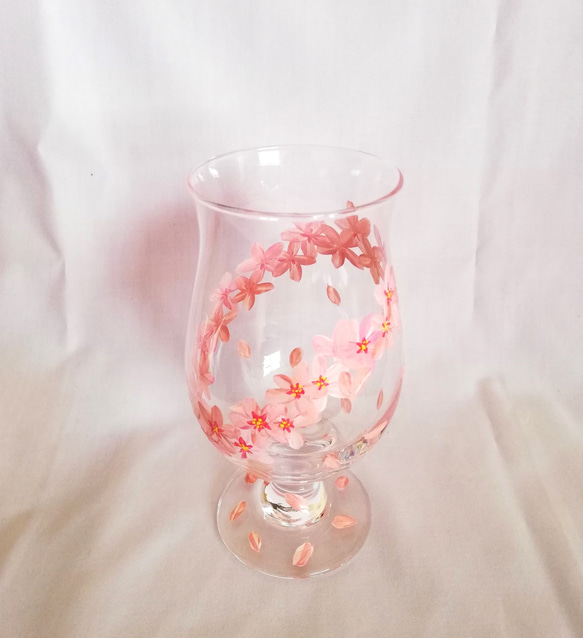 桜・さくら・サクラのビールグラス（420ml） 3枚目の画像