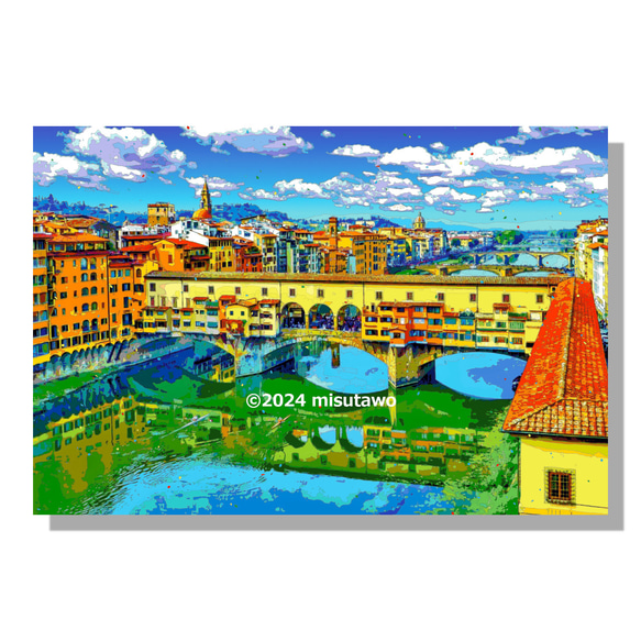 選べる3枚組ポストカード】イタリア フィレンツェの街並みとヴェッキオ
