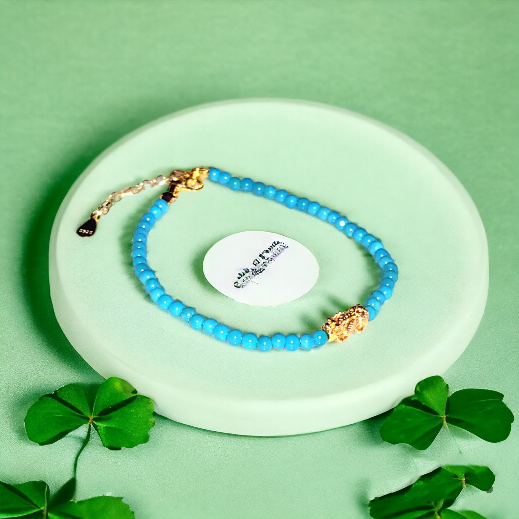 50%OFF 純金 アメリカターコイズ ブレスレット誕生石 プレゼント 可愛い　母の日