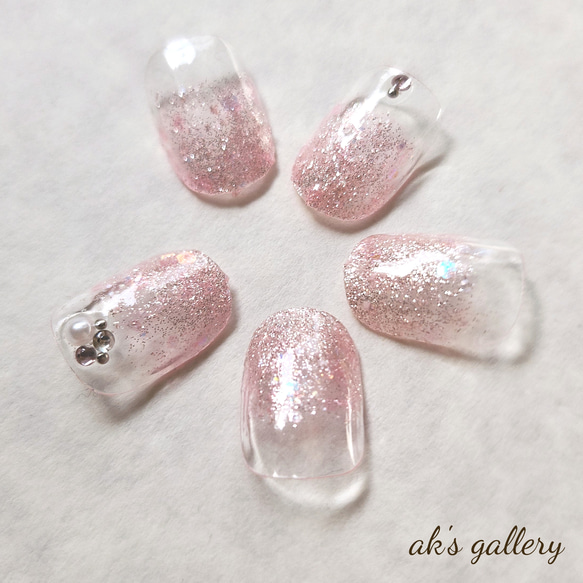桜色グラデーションネイル ネイルチップ（つけ爪） ak's gallery