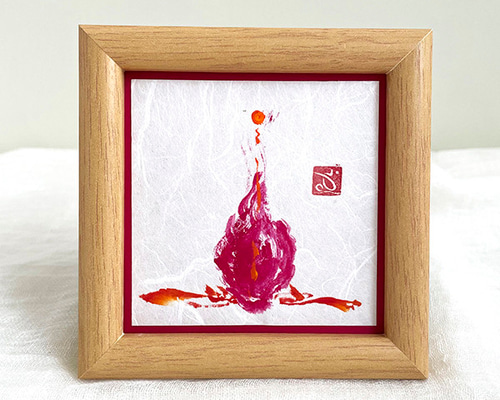 絵と額縁を一体に作ったアクリル画 8084daa3ee33170194e053993dca77