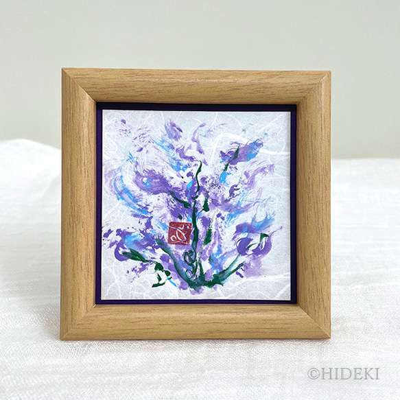 ◯絵画　アクリル画　額装品 アクリル画－和紙に描いた小作品 005 絵画 HIDEKI 通販 17529764