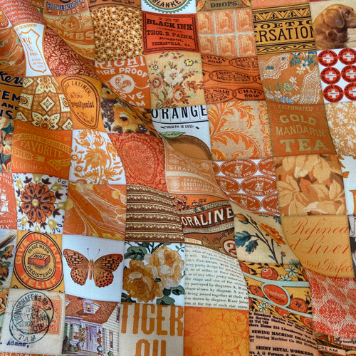 Curated In Color by Cathe Holden パッチワーク柄 オレンジ moda 生地