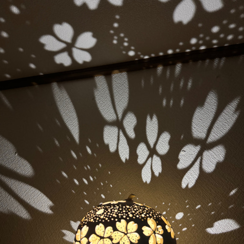 ひょうたん型ランプ　黒 送料無]ひょうたんランプ〜夢舞蝶〜 スタンドライト・テーブルランプ