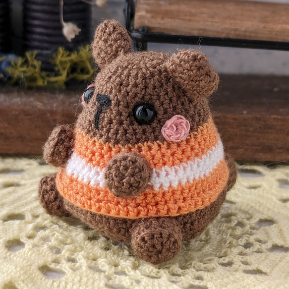 [訂做] 矮胖熊 Amigurumi 肩帶 第2張的照片