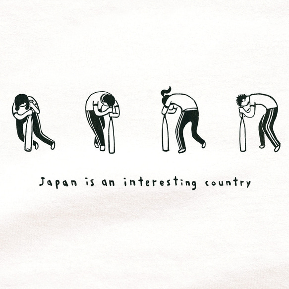 半袖Tシャツ『ぐるぐるバット』メンズ レディース ホワイト 1枚目の画像
