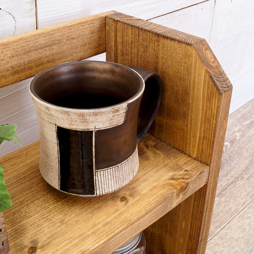 ④木のスパイスラック 2段 奥行130【受注】 棚・シェルフ・ラック