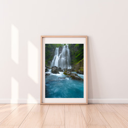 雨に煙る　小坂の滝　濁滝　インテリアアートポスター　135 2枚目の画像