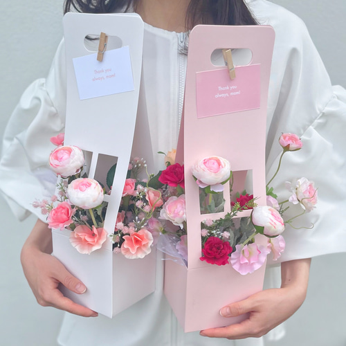 即納品可能】再販!韓国っぽ♡フラワーバッグ メッセージ付 即納品可能】再販!韓国っぽ♡フラワーバッグ メッセージ付