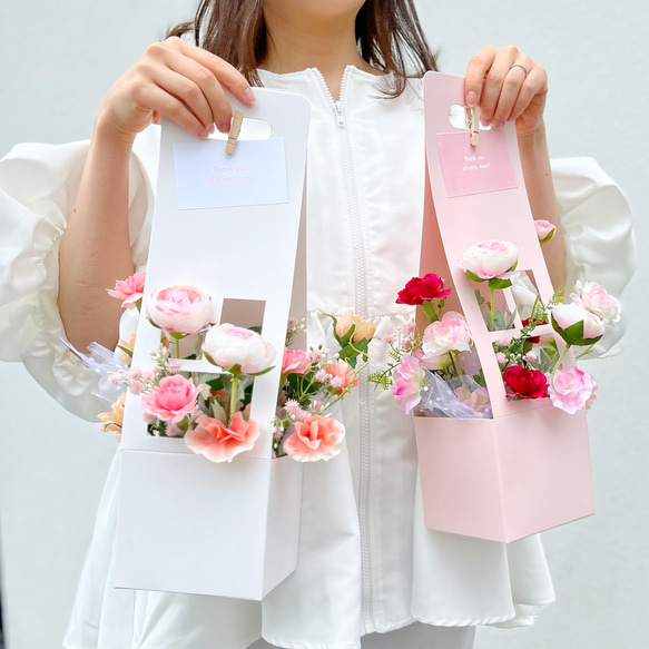 韓国っぽ♡フラワーバッグ/送別 卒業 入学 ホワイトデー/アーティ