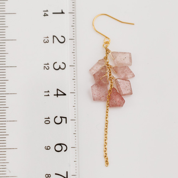 粉紅綠簾石耳環 耳環魅力 第3張的照片
