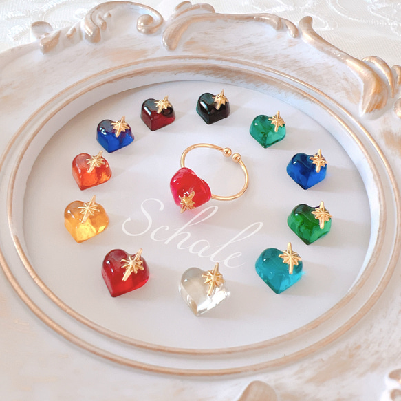 12 colors »《 レジン リング 》推し色 ko.tu.bu. ハート の 12 colors »《 レジン リング 》推し色 ko.tu.bu. ハート の