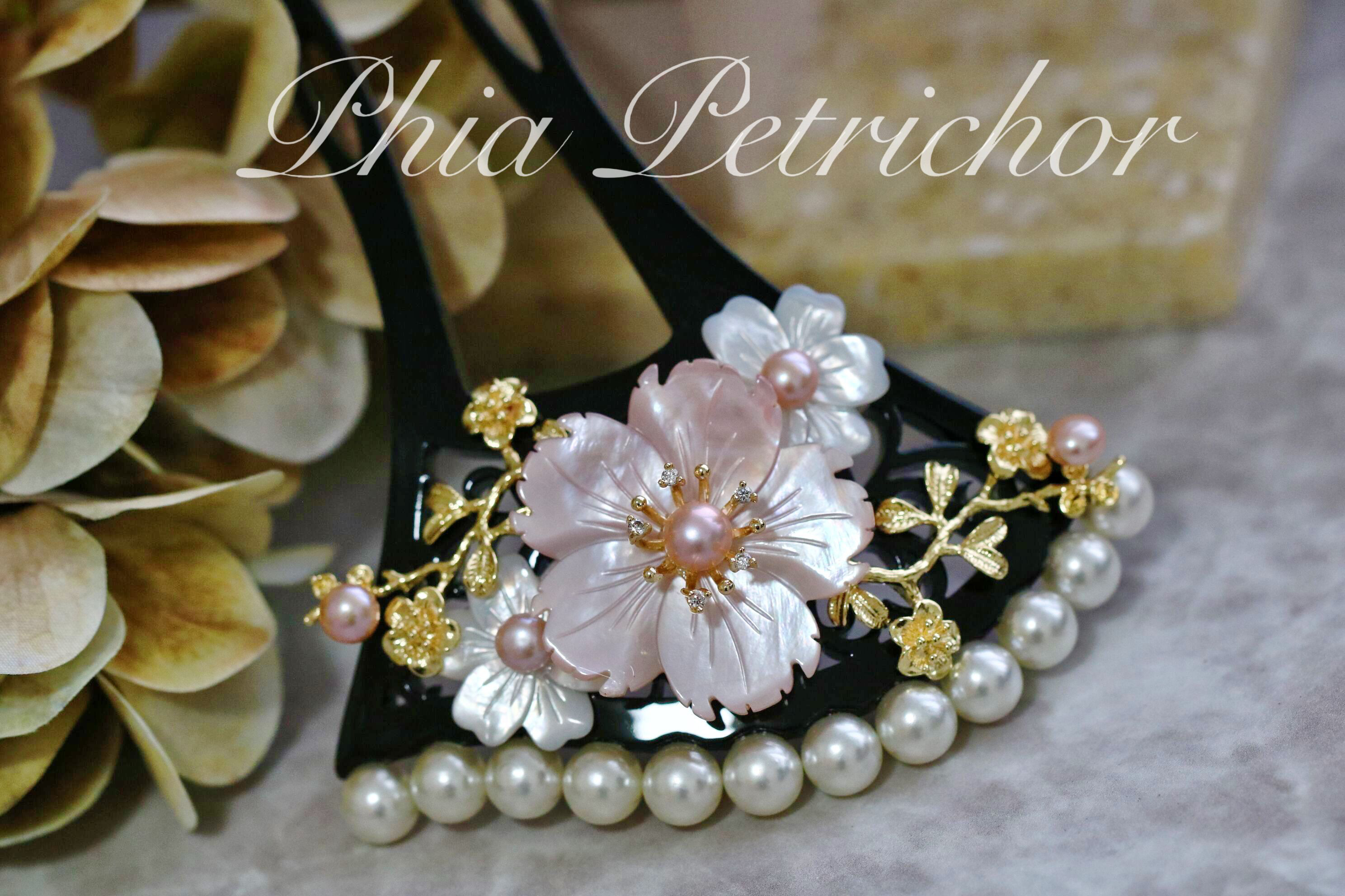 簪 和 K24GP 桜 かんざし バチ型 パール 簪 着物 髪飾り 留袖 着物 成人式 結婚式 卒業式