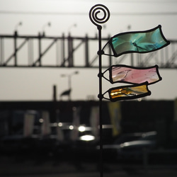 「鯉のぼり 」アンティークガラス・ステンドグラス 3枚目の画像