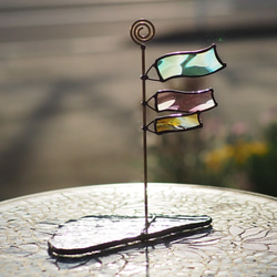 「鯉のぼり 」アンティークガラス・ステンドグラス 1枚目の画像