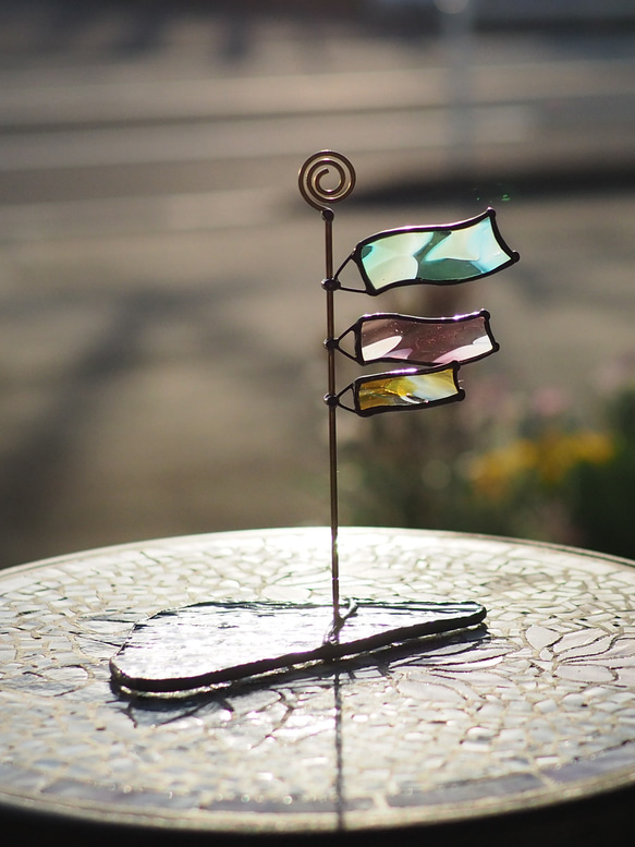 「鯉のぼり 」アンティークガラス・ステンドグラス 1枚目の画像