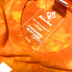 【タイダイ柄】シンプルロゴプリント　Tシャツ　オレンジ　6.2oz  綿100%　メンズ　レディース 5枚目の画像