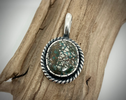 ターコイズマウンテン　シルバー　メタル　ネックレス　#インディアンジュエリー レッドマウンテン ターコイズ トルコ石 シルバー ネックレス