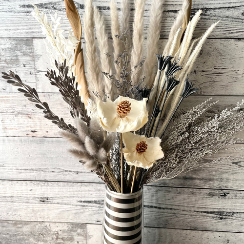 ドライフラワーグレーのインテリア そのまま飾るだけ花材セット ホテル