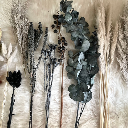 ドライフラワーグレーのインテリア そのまま飾るだけ花材セット ホテル