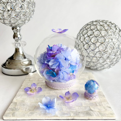 紫陽花のガラスドーム親子 5枚目の画像