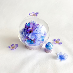 紫陽花のガラスドーム親子 4枚目の画像