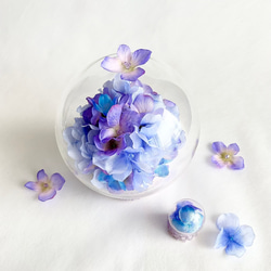 紫陽花のガラスドーム親子 8枚目の画像
