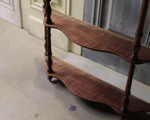 ナポレオンシェルフ 3段 木製シェルフ 無塗装 受注製作】無塗装