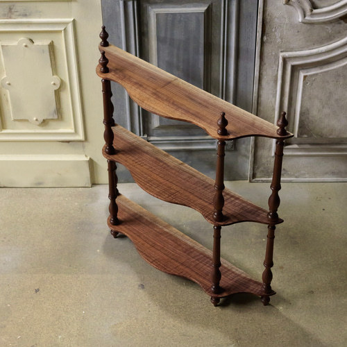 受注製作】ナポレオンシェルフ(ブラックウォールナット) 棚・シェルフ