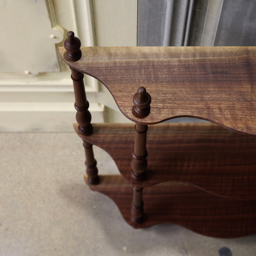 受注製作】ナポレオンシェルフ(ブラックウォールナット) 棚・シェルフ