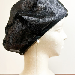 新作‼️ カタチにこだわるベレー帽　シックなオーガンジーのベレー　重ねて被るベレー帽❤️ 11枚目の画像