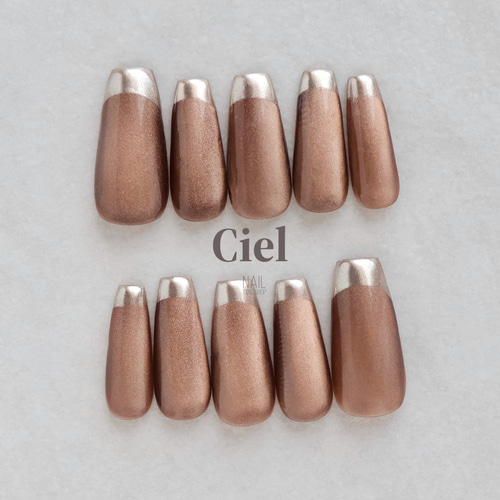 サイズオーダー】ネイルチップ マグネットネイル フレンチネイル  