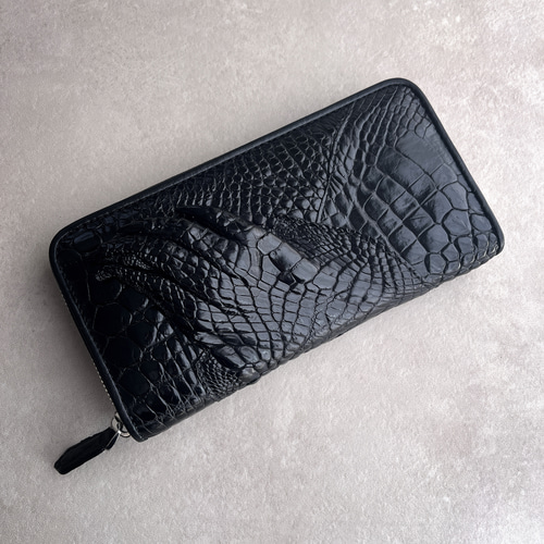 鰐革爪付き長財布/レア/パッチワーク/縁起良い/本革本物 ワニ 長