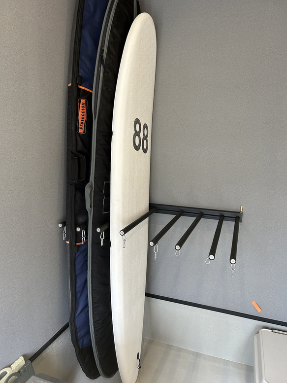 オリジナルサーフボード、スノボー、スキー板立てなど 