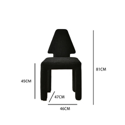 ダイニングチェア 選べる 背もたれ ブラック ドレッサーチェア おしゃれ シック インテリア かわいい ch-1214 9枚目の画像