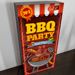 BBQ バーベキュー 焼肉 アウトドア キャンプ 店舗 ガレージ パーティー ランプ 看板 置物 雑貨 ライトBOX 4枚目の画像