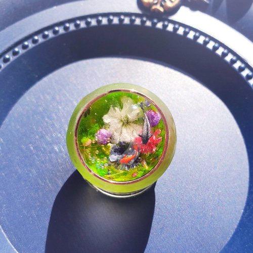 幻想の花手水・｡* レジン作品 水中レジン 立体・オブジェ 空と魔法の