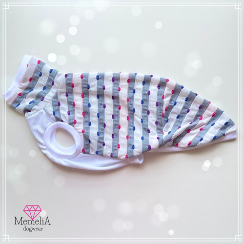 ハンドメイド犬服【暖か！ポコポコベロアニットタンクトップ】 ペット