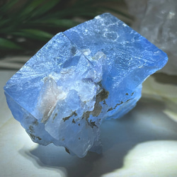 中国　湖南省産✿* ブルー　フローライト　蛍石　ラフストーン　クラスター　原石 5枚目の画像