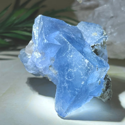 中国　湖南省産✿* ブルー　フローライト　蛍石　ラフストーン　クラスター　原石 4枚目の画像