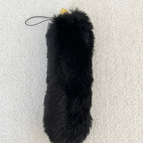黒猫しっぽ しっぽストラップ しっぽキーホルダー アニマルボア