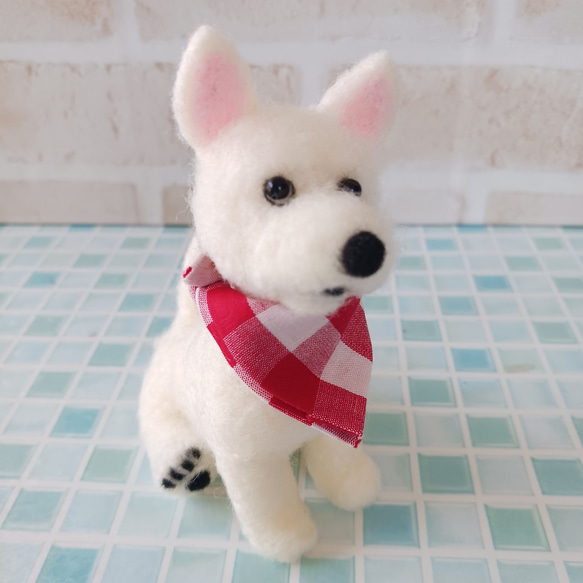 羊毛フェルト　ウエストハイランドホワイトテリア ウエストハイランドホワイトテリア (ウエスティ) 羊毛フェルト