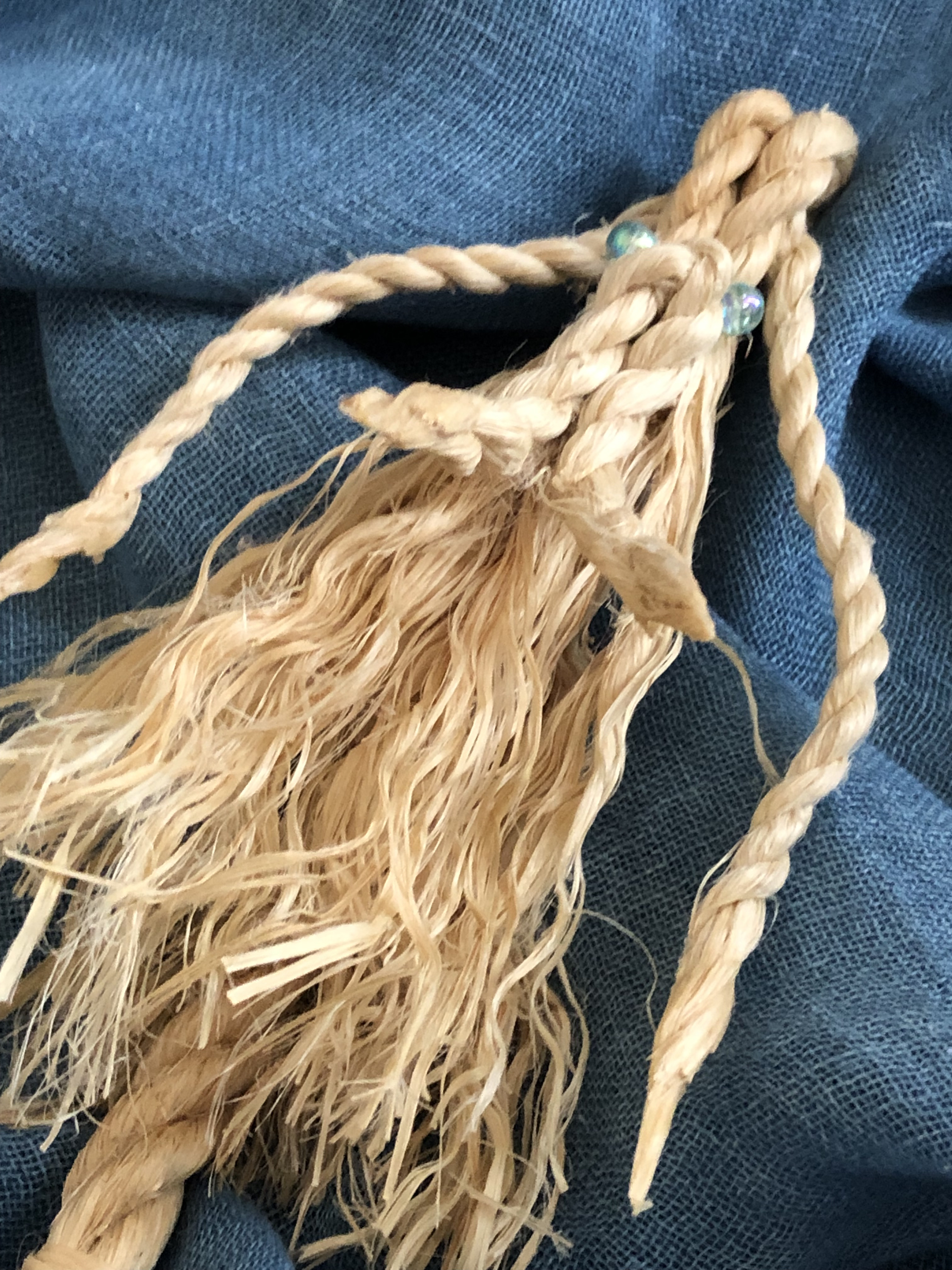 精麻しめ縄龍　紙垂　水晶10mm宝珠付き　ご注文を受けてから作成いたします。