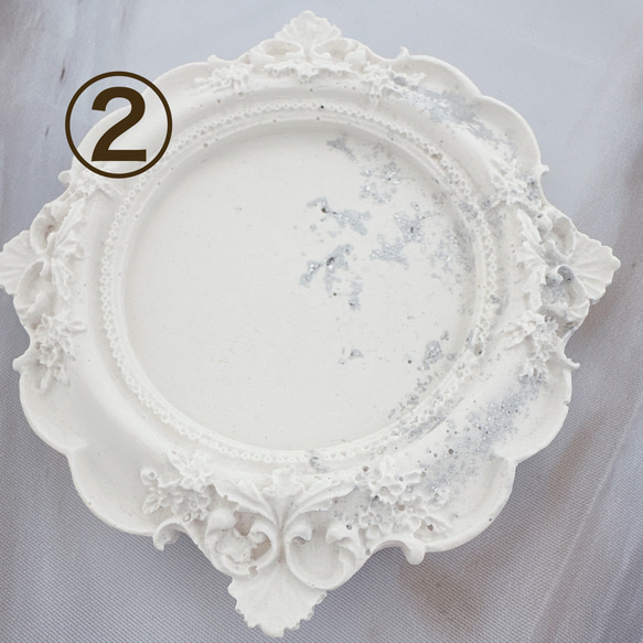 アンティークトレイ/アクセサリー・ホワイト、・白・シャビーシック・撮影小物・イベント什器・母の日・プレゼント 7枚目の画像