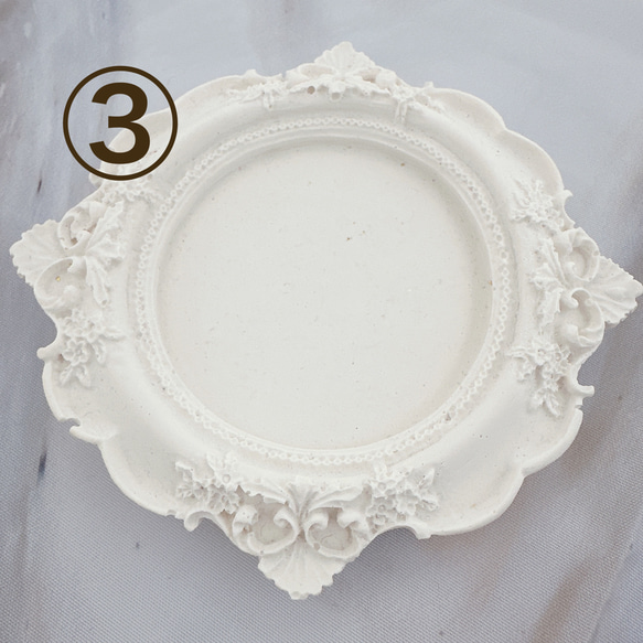 アンティークトレイ/アクセサリー・ホワイト、・白・シャビーシック・撮影小物・イベント什器・母の日・プレゼント 8枚目の画像