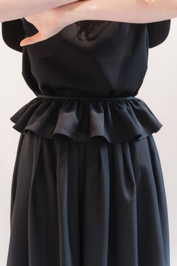 Sarasara skirt　ブラック　sai　日本製　ストレスフリー　体型カバー　スカート　フリーサイズ　即納 9枚目の画像