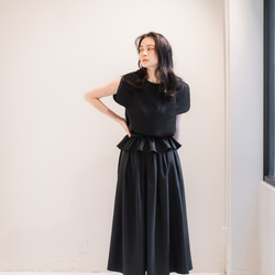 Sarasara skirt　ブラック　sai　日本製　ストレスフリー　体型カバー　スカート　フリーサイズ　即納 13枚目の画像