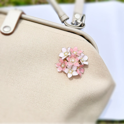 桜のポニーフック 桜 ツツジ ポニーフック・ヘアカフス Sumire帯留め