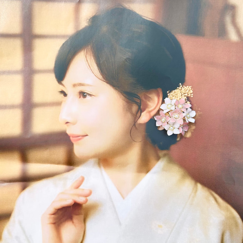 桜のポニーフック 桜 ツツジ ポニーフック・ヘアカフス Sumire帯留め