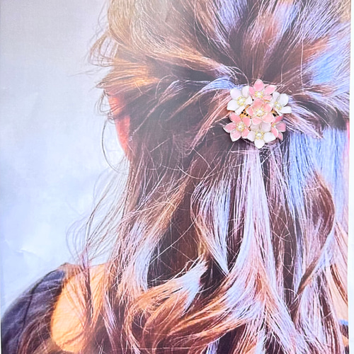 桜のポニーフック 桜 ツツジ ポニーフック・ヘアカフス Sumire帯留め